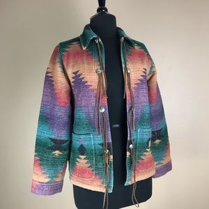 Ralph Lauren RL Western Wool Indian Blanket Jacket